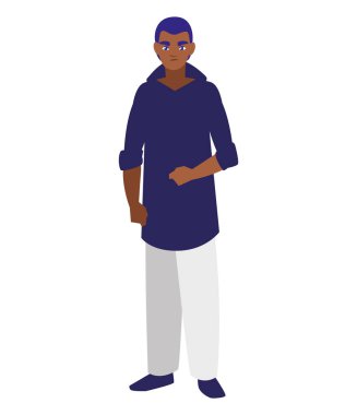 genç adam siyah avatar karakter