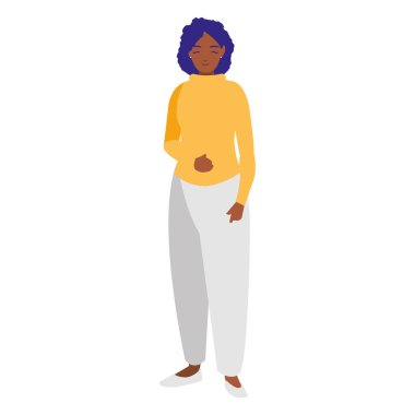 güzel ve genç siyah kadın karakter