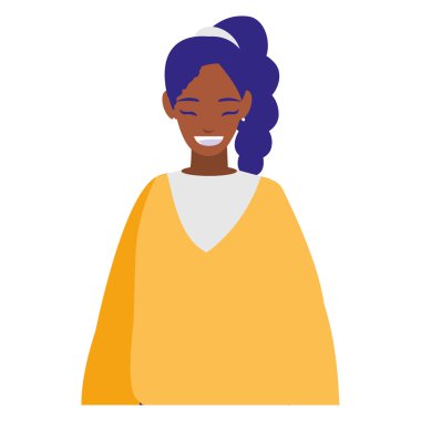 güzel ve genç siyah kadın karakter