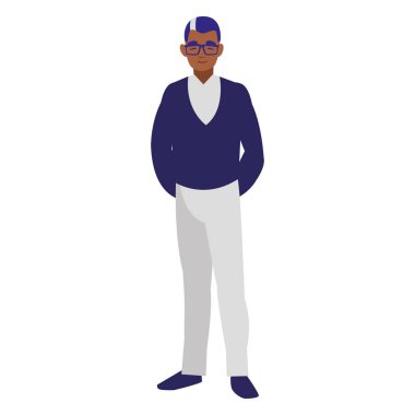 genç adam siyah avatar karakter