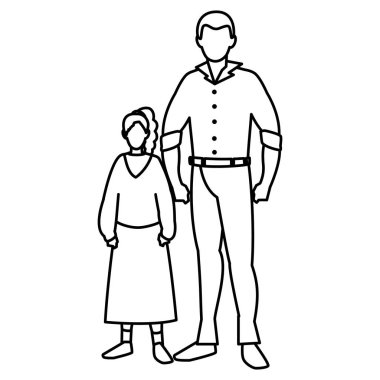 Baba ile kızı karakterler