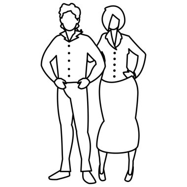 Genç çift avatarlar karakter