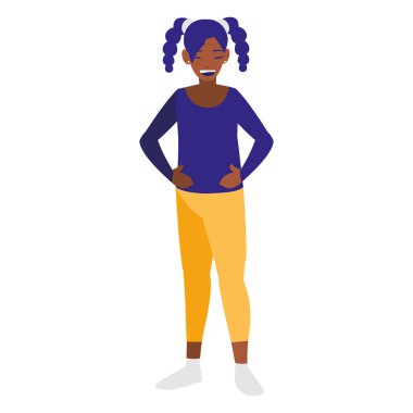 güzel ve genç siyah kadın karakter