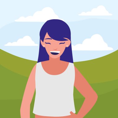 güzel ve genç kadın karakter