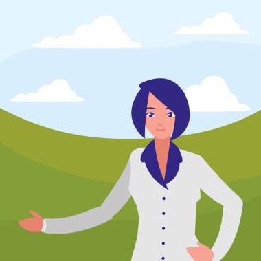 güzel ve genç kadın karakter