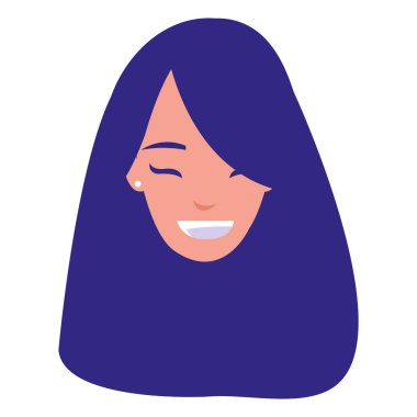 güzel bir kadın baş avatar karakter