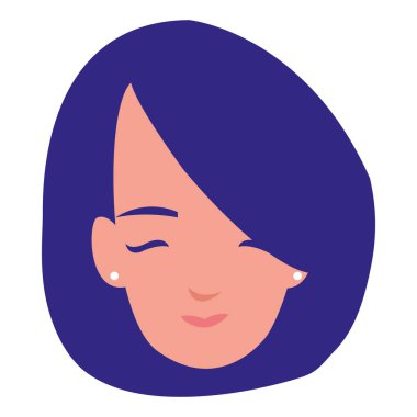 güzel bir kadın baş avatar karakter