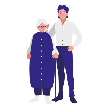 sevimli Büyükanne oğlu karakterlerle