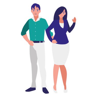 Genç çift avatarlar karakter