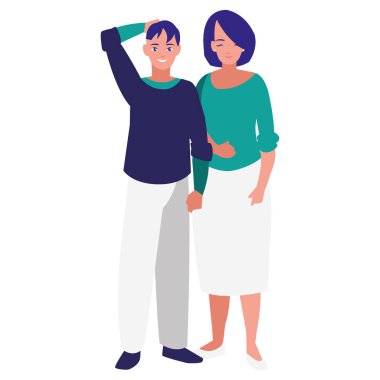 Genç çift avatarlar karakter