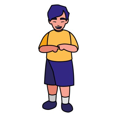 sevimli küçük çocuk karakter