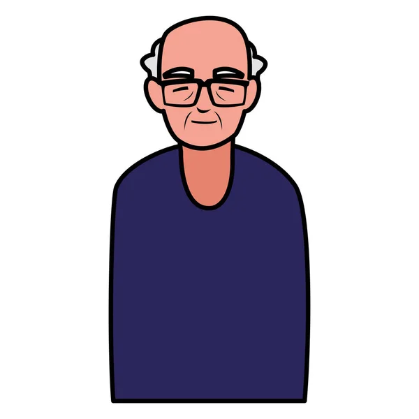 Lindo abuelo avatar carácter — Archivo Imágenes Vectoriales
