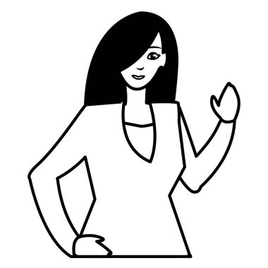 güzel ve genç kadın karakter