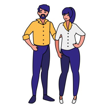 Genç çift avatarlar karakter