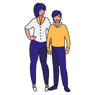 Genç çift avatarlar karakter