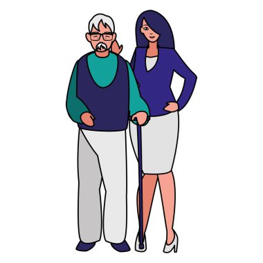 kızı karakterlerle şirin dede