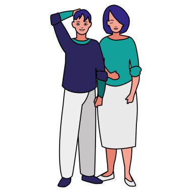 Genç çift avatarlar karakter