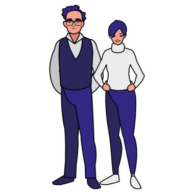 Genç çift avatarlar karakter