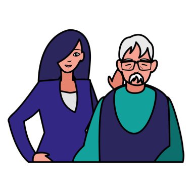 kızı karakterlerle şirin dede