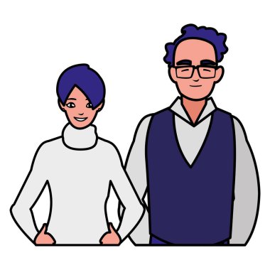 Genç çift avatarlar karakter