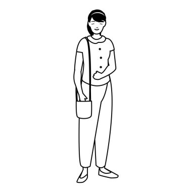 güzel ve genç kadın karakter