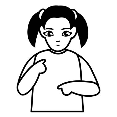 Güzel küçük kız karakter