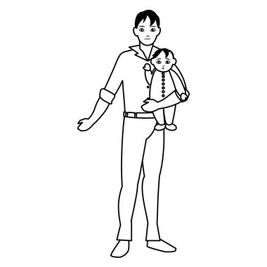 baba bebek evlat karakterlerle