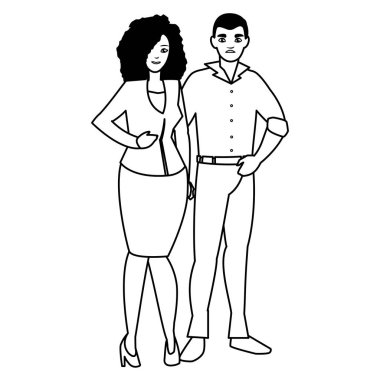 Genç çift avatarlar karakter