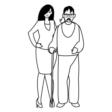 Genç çift avatarlar karakter