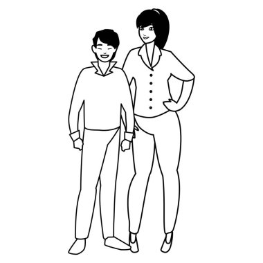 Genç çift avatarlar karakter