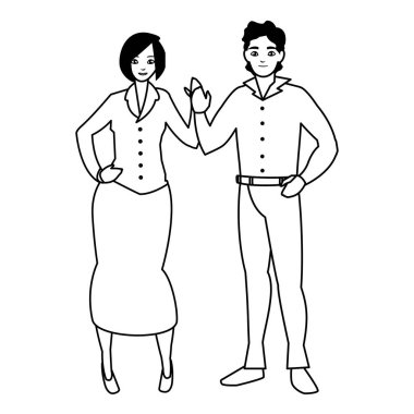 Genç çift avatarlar karakter