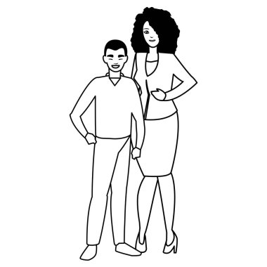 Genç çift avatarlar karakter