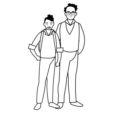 Baba oğul karakterlerle