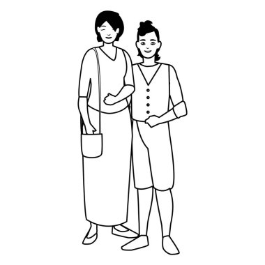 Genç çift avatarlar karakter