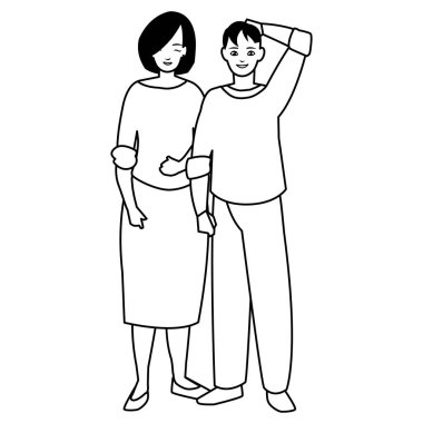 Genç çift avatarlar karakter