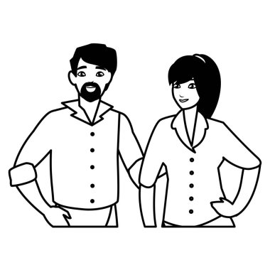 Genç çift avatarlar karakter