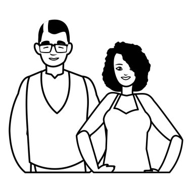 Genç çift avatarlar karakter