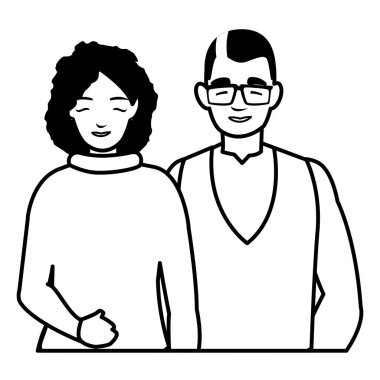 Genç çift avatarlar karakter