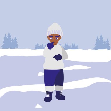 sevimli küçük siyah erkek kış giysileri ile