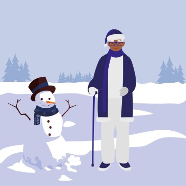 şirin dede kış giysileri ile siyah