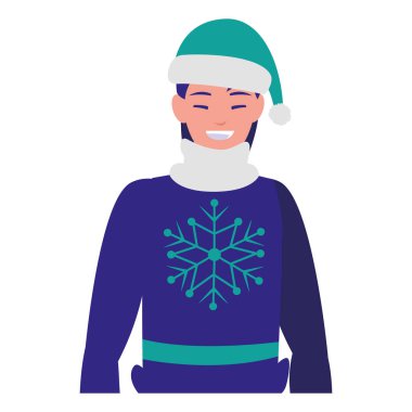 kış giysileri ile genç adam