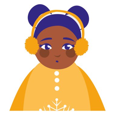 kış giysileri ile güzel siyah kız