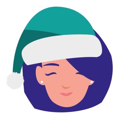 güzel bir kadın baş kış şapka ile