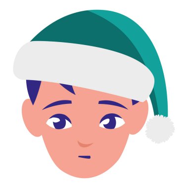 sevimli küçük çocuk kafa kış şapka ile