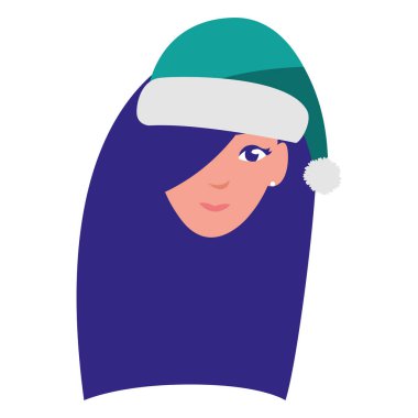 güzel bir kadın baş kış şapka ile