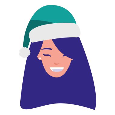 güzel bir kadın baş kış şapka ile