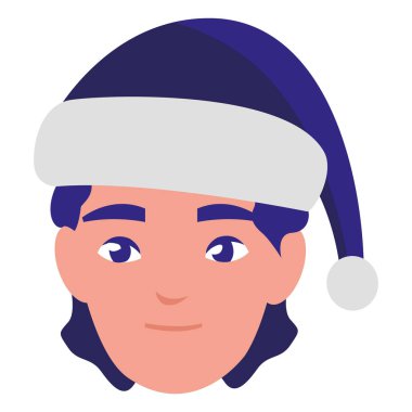 Genç adam kafa kış şapka ile