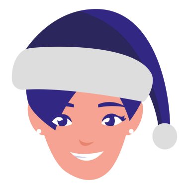 güzel bir kadın baş kış şapka ile