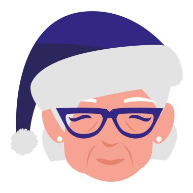 sevimli Büyükanne kafa kış şapka ile