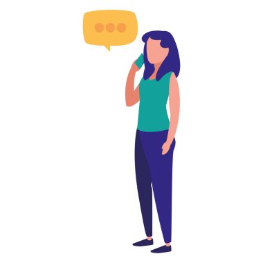 Akıllı telefonu olan genç bir kadın.